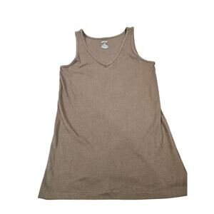 NWT Vintage Sonoma y2k Ribbed Brown Tank Top Size M